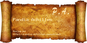 Pandia Achilles névjegykártya